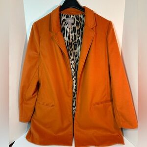 Chico's Orange and Black Animal Print Blouse